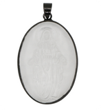 Copper plated Virgin Mary Clear Glass pendant