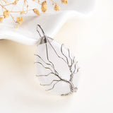 Gemstone Teardrop Pendant Silver Plated Wire Tree, Medium Size, PND6134XX