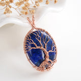 Gemstone Pendant Rose Gold Plated Wire Tree, PND6148XX