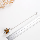 Gemstone Merkaba Star Pendulum With Metal Top&Bottom Design, Large Size, PNM0010XX