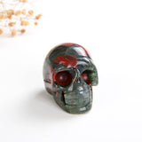 2" Size Crystal Detailed Skull, Gemstone Cranium Carvings, SKL2002XX