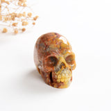 2" Size Crystal Detailed Skull, Gemstone Cranium Carvings, SKL2002XX