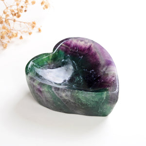 Purple Fluorite Heart Shape Ashtray, SPD0001PF