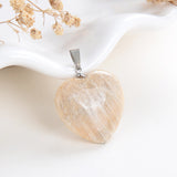 Gemstone Heart Pendants, PND4122XX