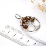 Tiger's Eye Wire Tree Pendant, Small Size, Pnd6077