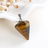 Gemstone Thick&Short Angular Cone Pendants Or Pendulums, Small Size, PND4128XX