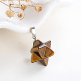 Gemstone Merkaba Star Pendants Or Pendulums, Small Size, PND4134XX