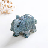 2.5" Size Crystal Elephant, Gemstone Mammoth Carvings, ENT2501XX